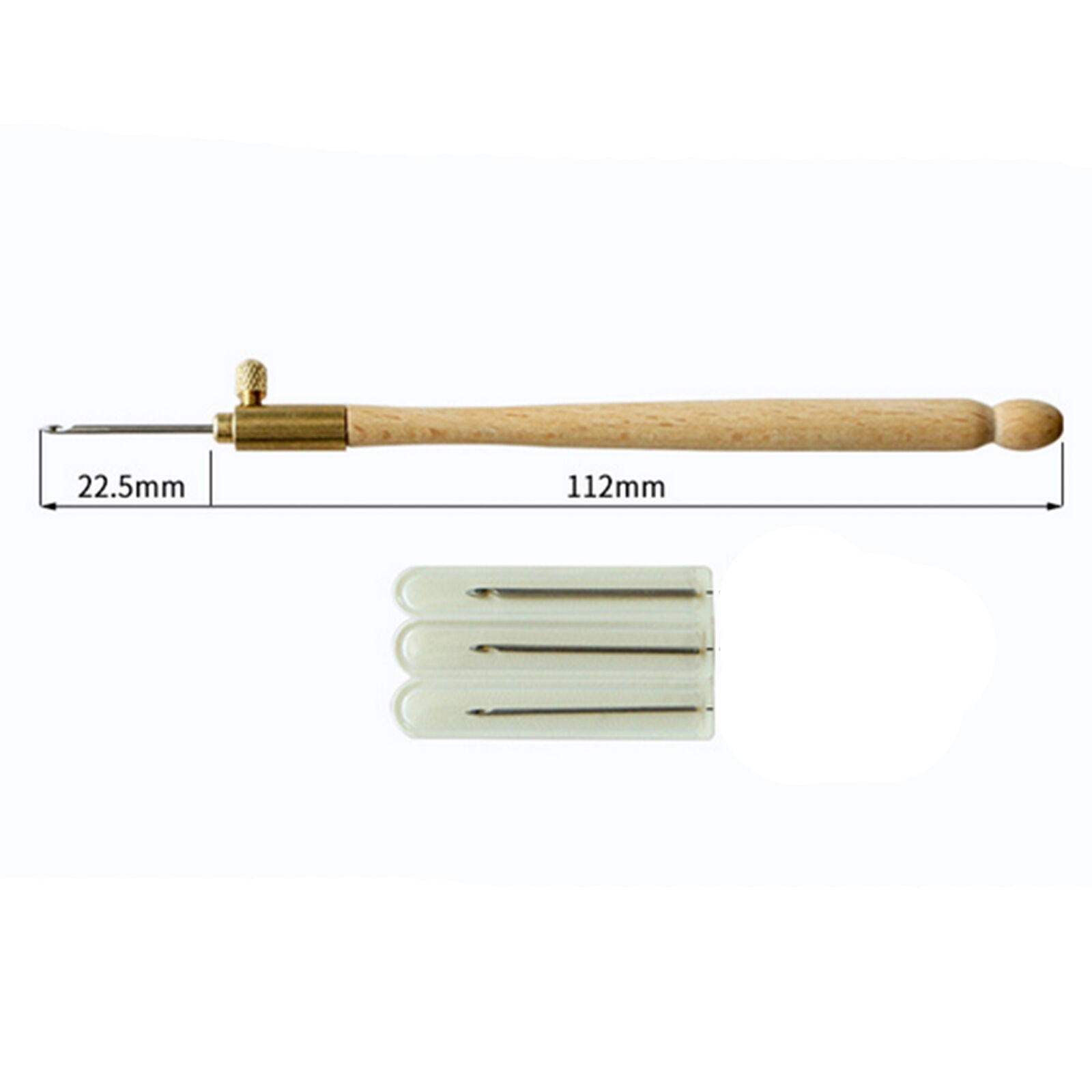 4Pcs Tambour Hook Handle Needle 70/90/100 French Embroidery Crochet Flower Bead