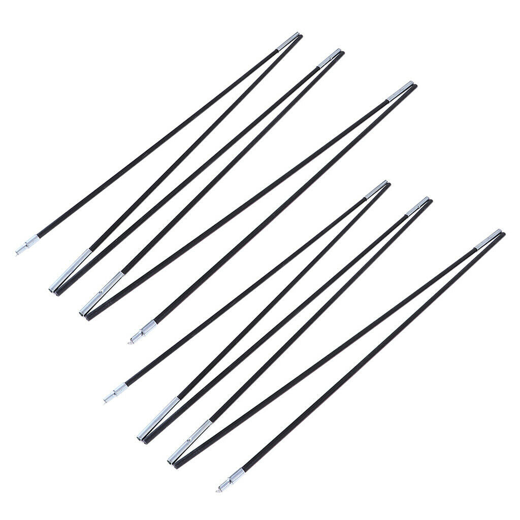 2Pcs Portable Lightweight Replacement Fiberglass Tent Poles With Carrying Bag