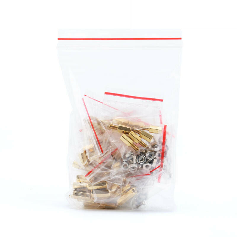 150pcs M3 copper pillar package M3*5/6/8/10/12/15+6 double pass M3 nut screw