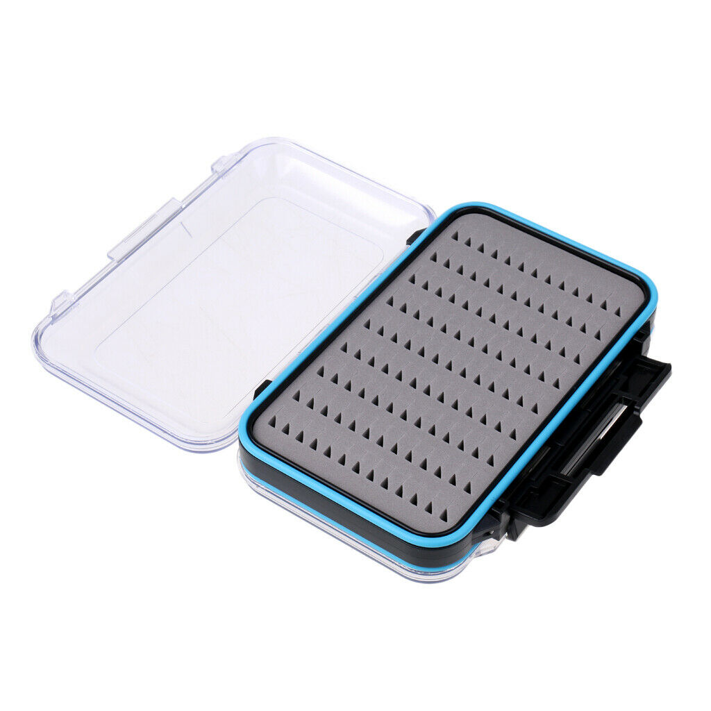 High-capacity Two Sided Fly Fishing Case Hook Bait Storage Transparent