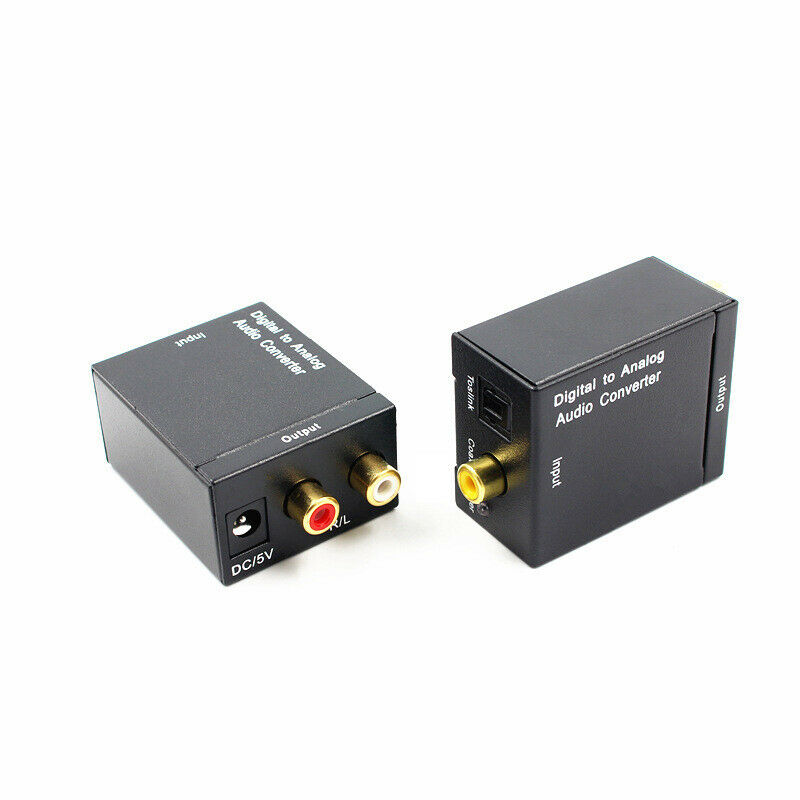 Optical Coaxial Toslink Digital to Analog Audio Converter Adapter RCA L/R