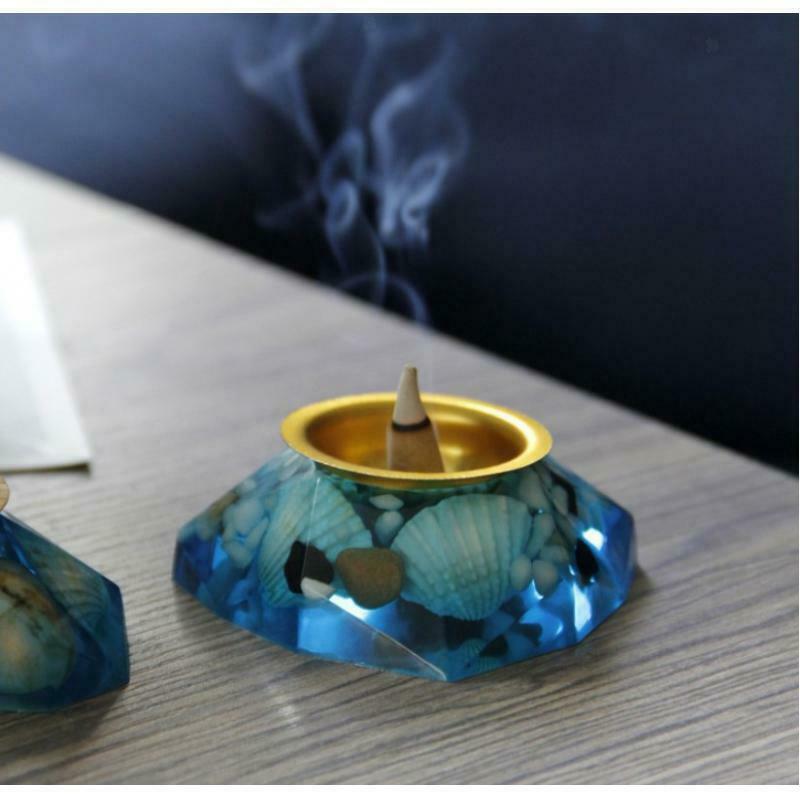 Marine Incense Cone Burner Censer Chic Ash Catcher Shell Ornament Home Decor