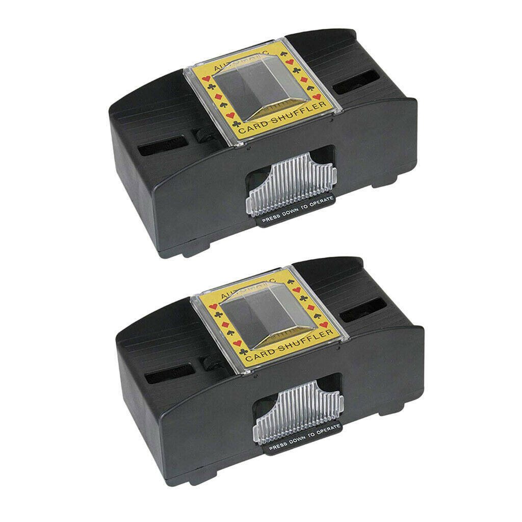 2x Professional Automatic Card Shuffler Home Games Poker Shuffling Machine