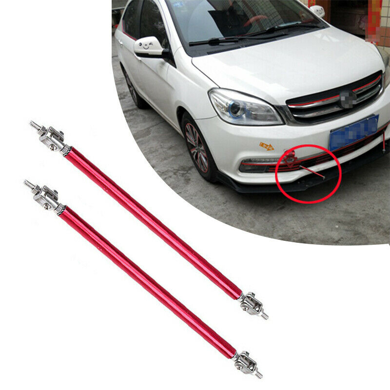 Adjustable 5.9'' Front Bumper Lip Splitter Rear Diffuser Strut Tie Bar Support