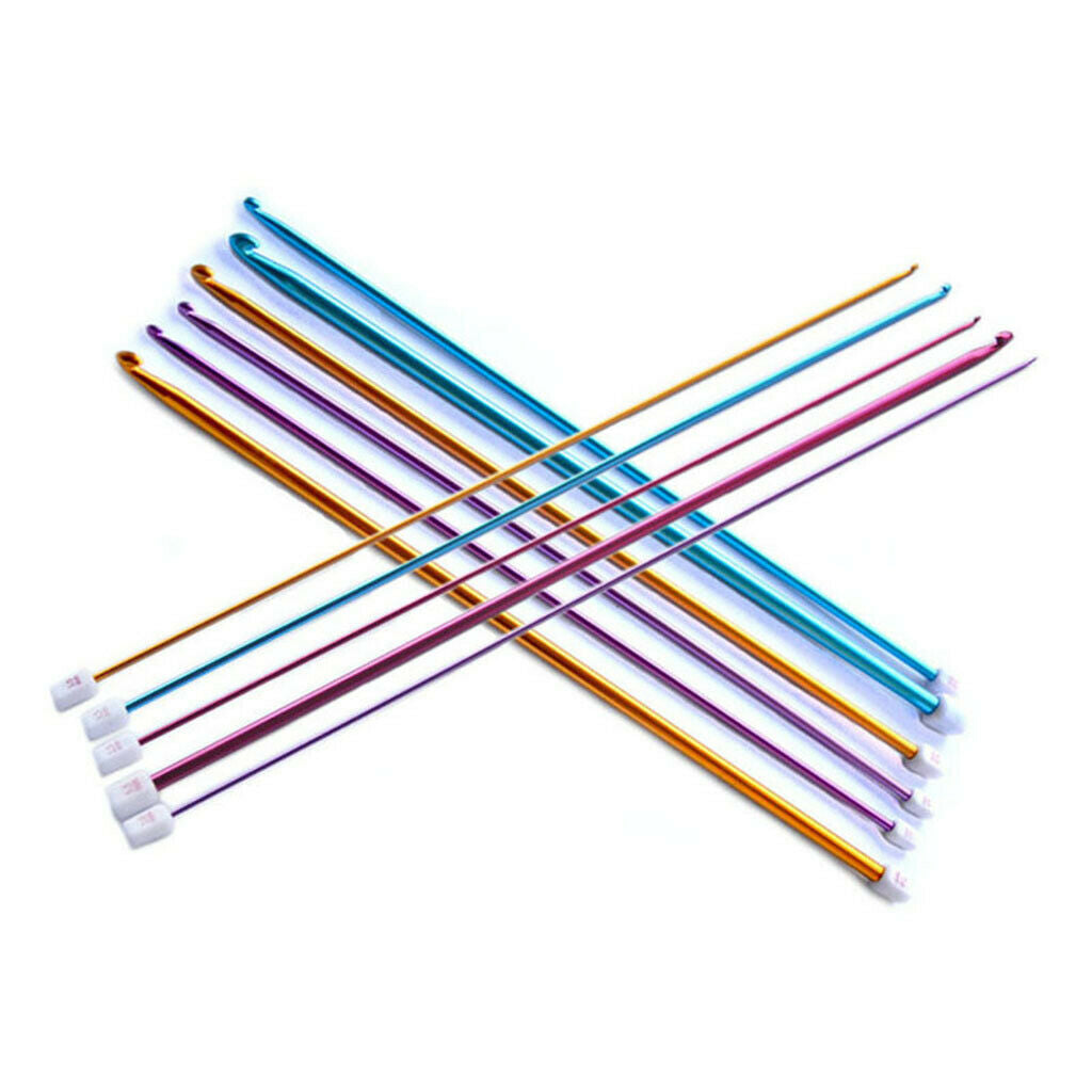 Long Crochet Hooks Needles Knitting 32pc Set Knitting Craft Yarn Multi Colors