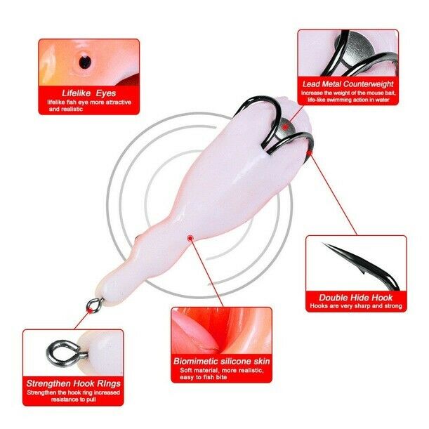 6pcs Floating Soft Duck Lure 21g Topwater Plastic Bass Bait Fishing Tackle
