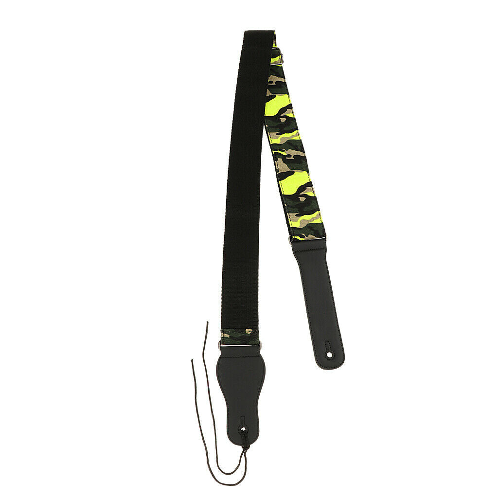 Guitar Strap Belt Acoustic Electric Guitar Bass Nylon Adjustable Strap Green