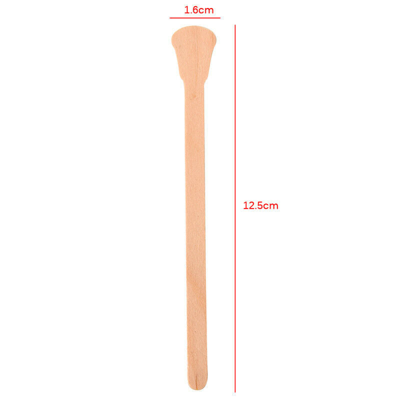 50PCS Wooden Waxing Wax Spatula Disposable Bamboo Sticks Kit Skin Beauty Tool Kt