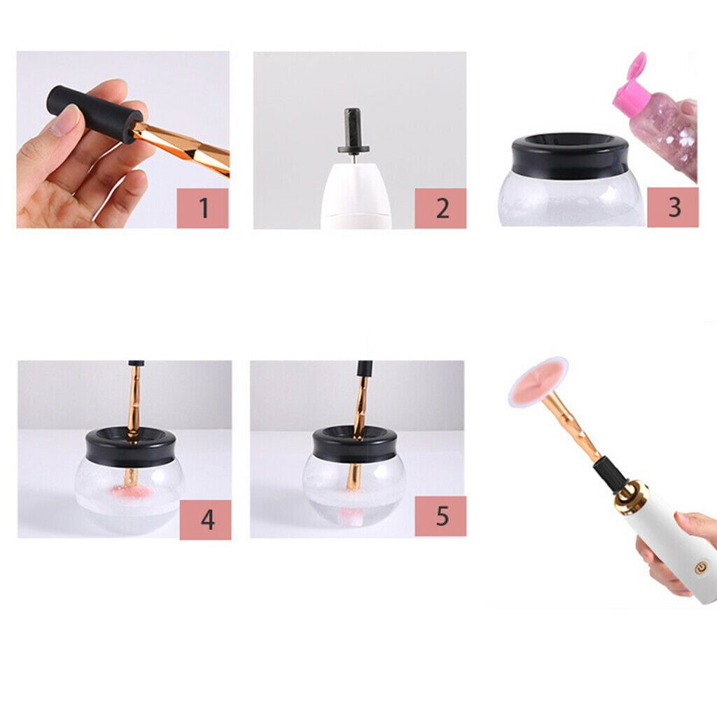 Makeup Brush Cleaner Electric Cosmetic Brush Spinner Quickly & Deep Cleaning