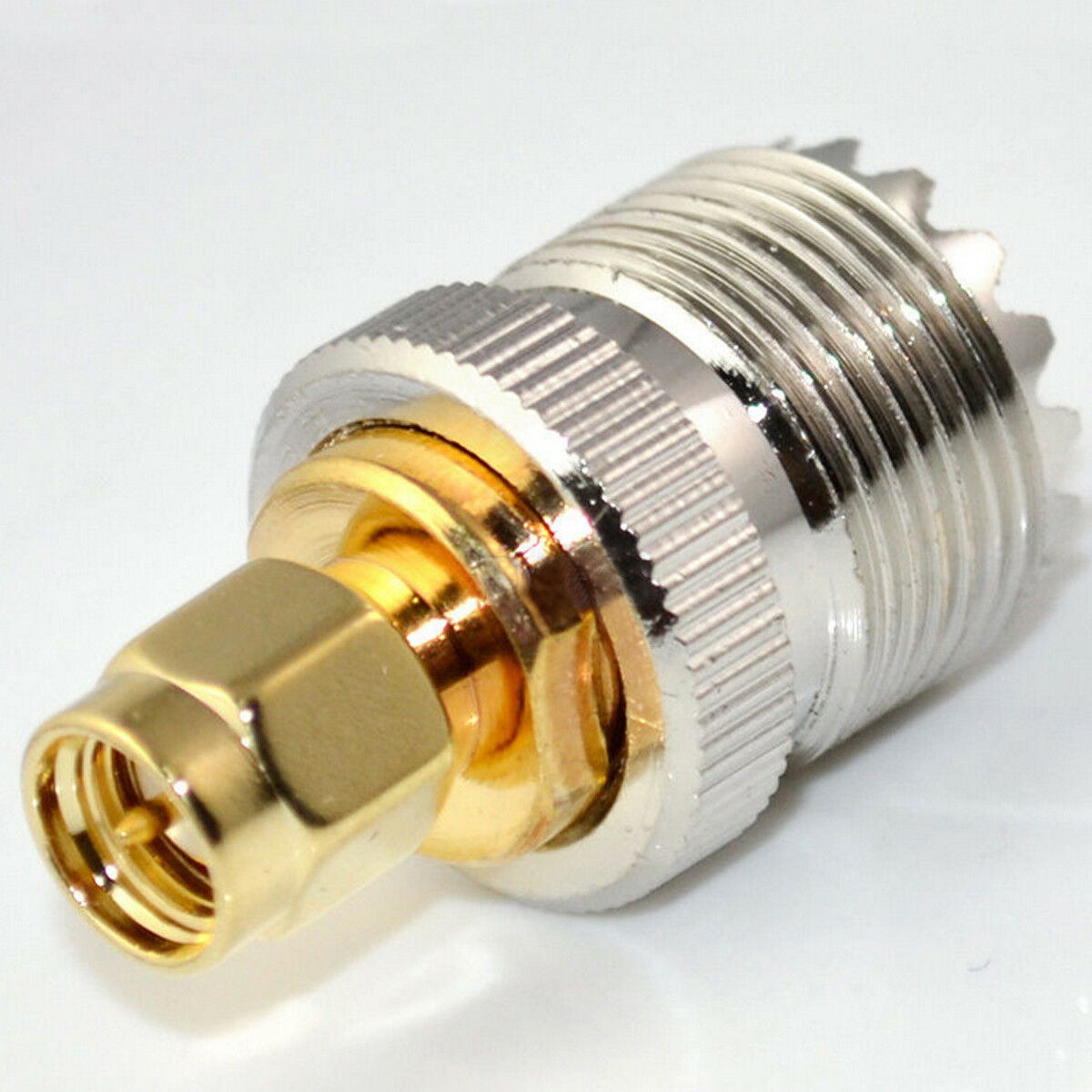 10 Pieces SMA-UHF SMA Male Plug to UHF Jack SO239 Straight Adapter Connector