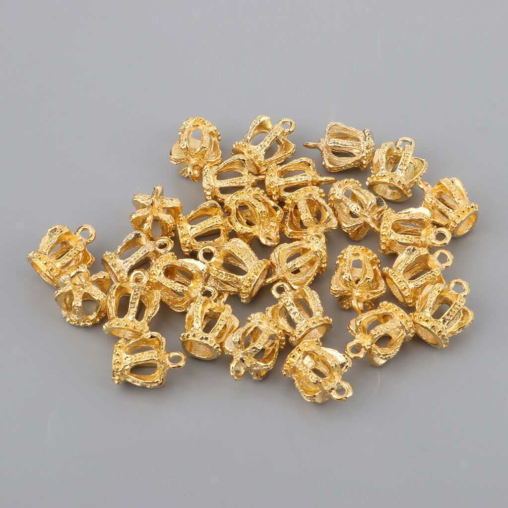 Pack of 90 Charms Crown Design Pendants Necklace Earrings Jewelry Finding