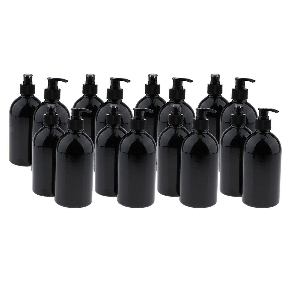 16x Empty Shampoo Pump Bottles Lotion Shower Gel Makeup Dispenser Container