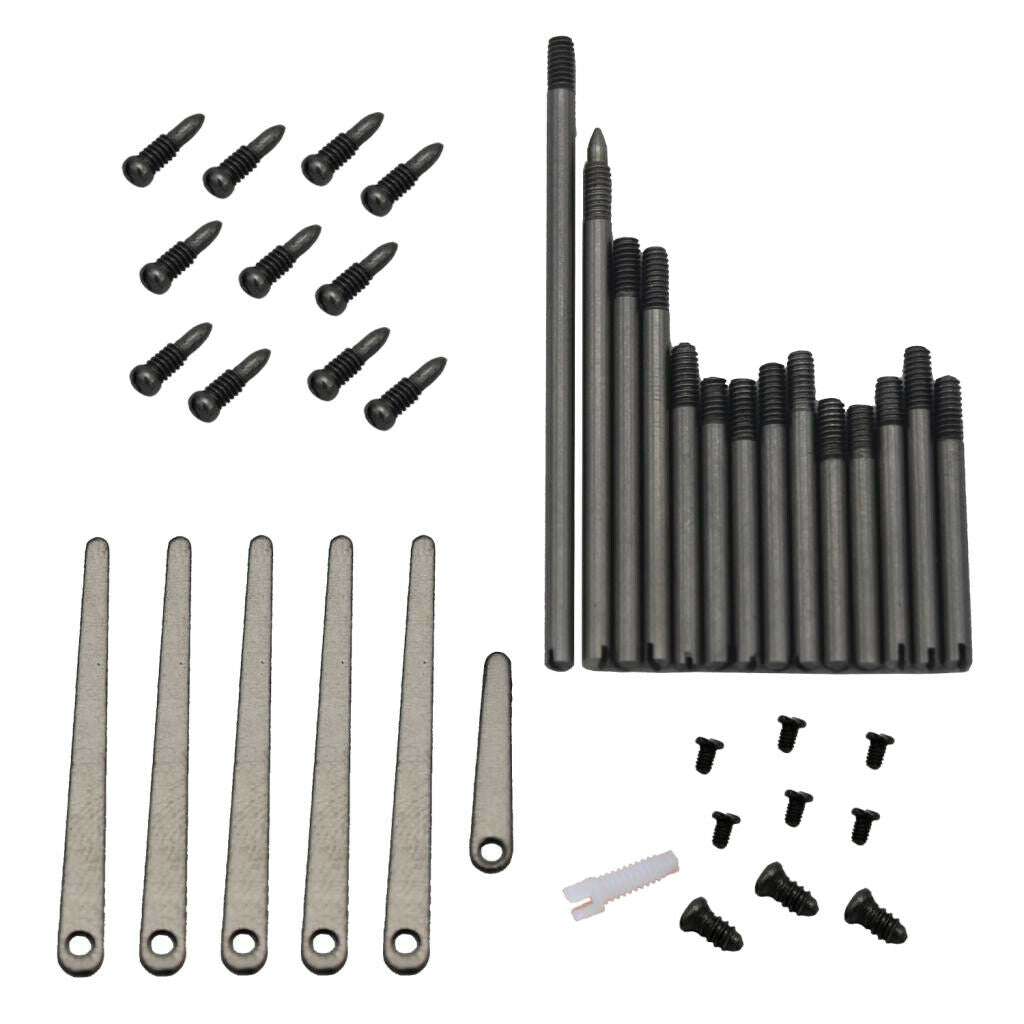 6 Sets Clarinet Repair Parts Spindle+Screw+Spring Leaf Screw for Maintenance