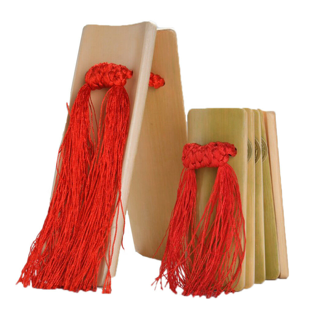 1 Set Bamboo Clappers Castanets Large And Small Chinese Kuaiban