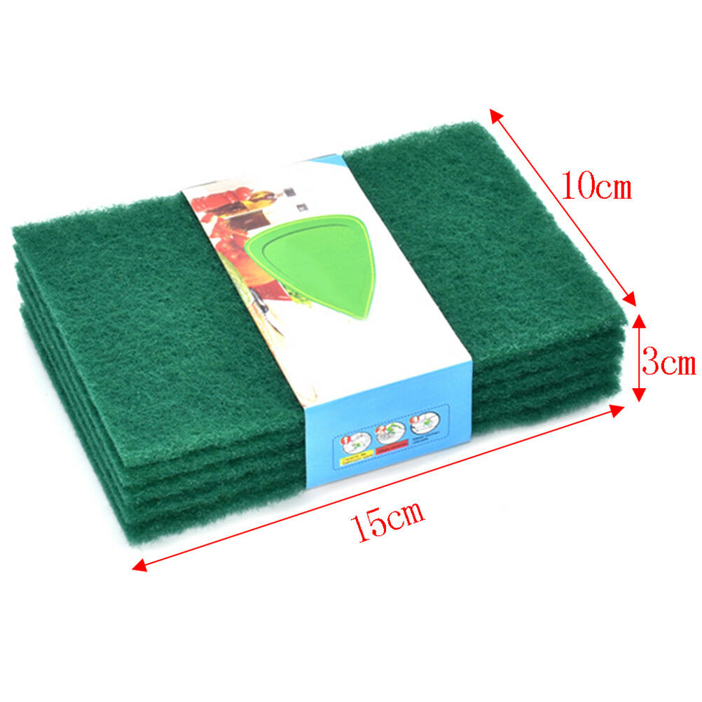 5pcs scouring pads cleaning cloth dish towel green home scour scrub seYU.l8