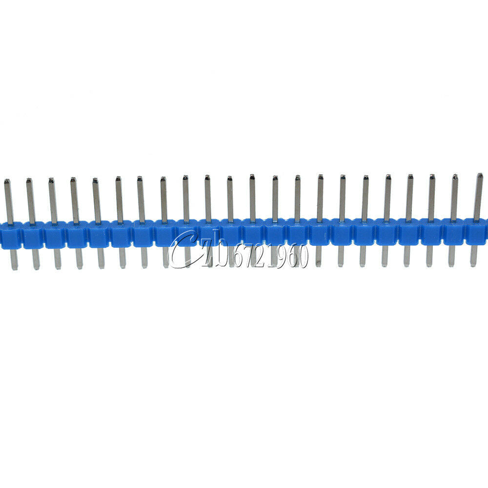10PCS 40Pin 1x40P Male Breakable Pin Header Strip 2.54mm Long Blue Connector