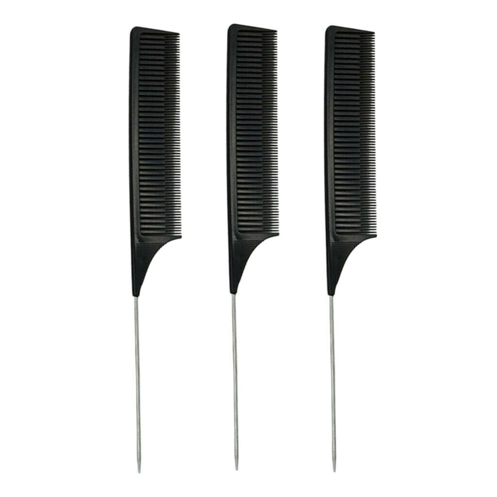 3pcs Fine Sectioning Weaving Highlighting Foiling Hair Comb Highlight Combs