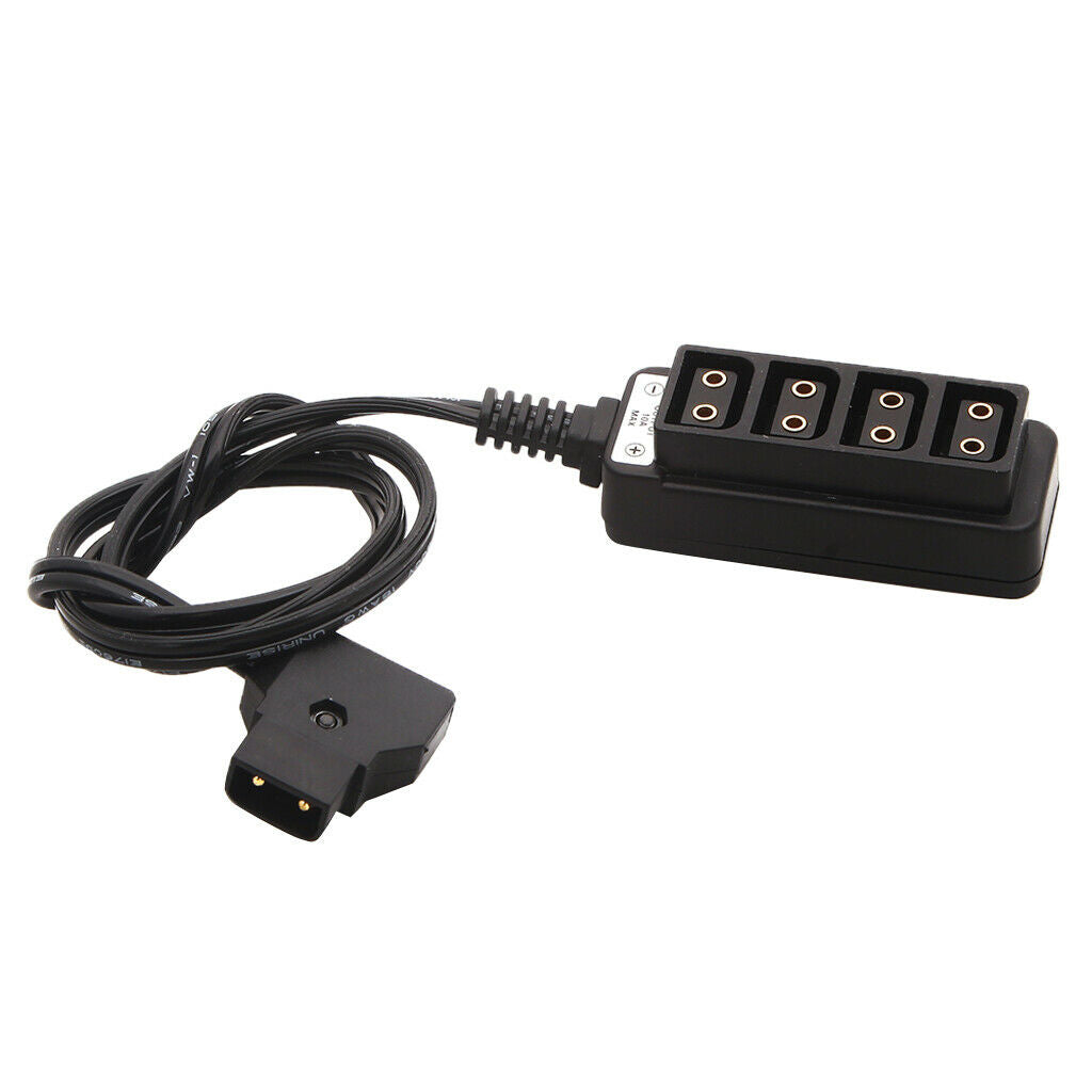 Male D-Tap Power Tap to 4 Female D-Tap Hub with 4 Pieces Male D-Tap Plug