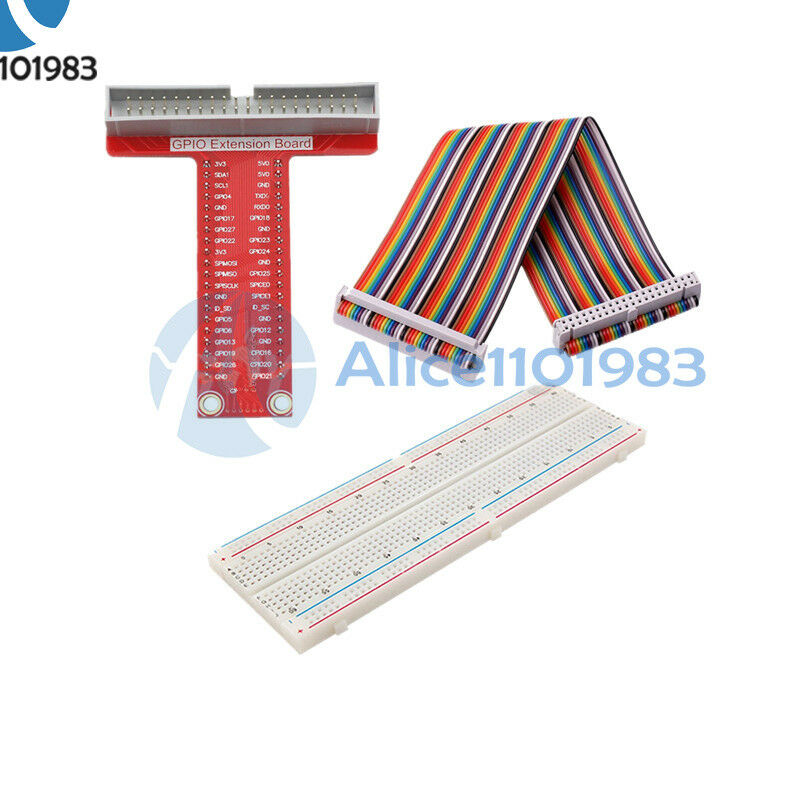 Raspberry Pi 2 B Kits T Type GPIO Extension Board+Breadboard+40Pin Rainbow Cable