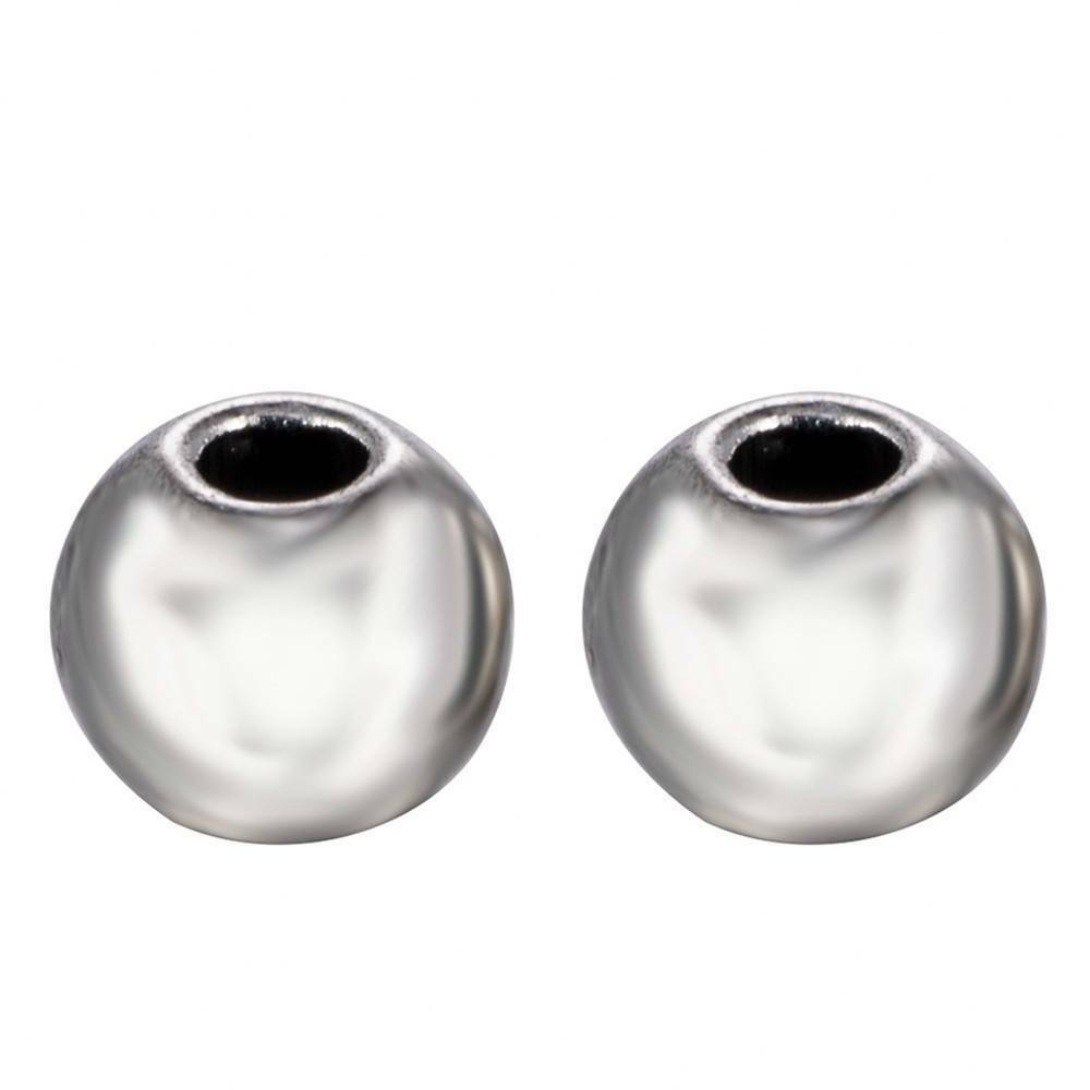 100pcs  Round Ball Beads DIY for Jewelry Making Findings~