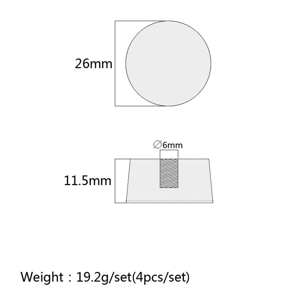 Durable 4Pcs Transparent Volume Tone Control Knob Tuning Dial Button for Les