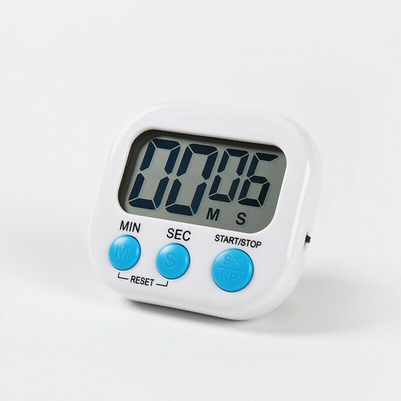 Large LCD Digital Egg Kitchen Cooking Timer Count Down Clock Clear Loud Alarm