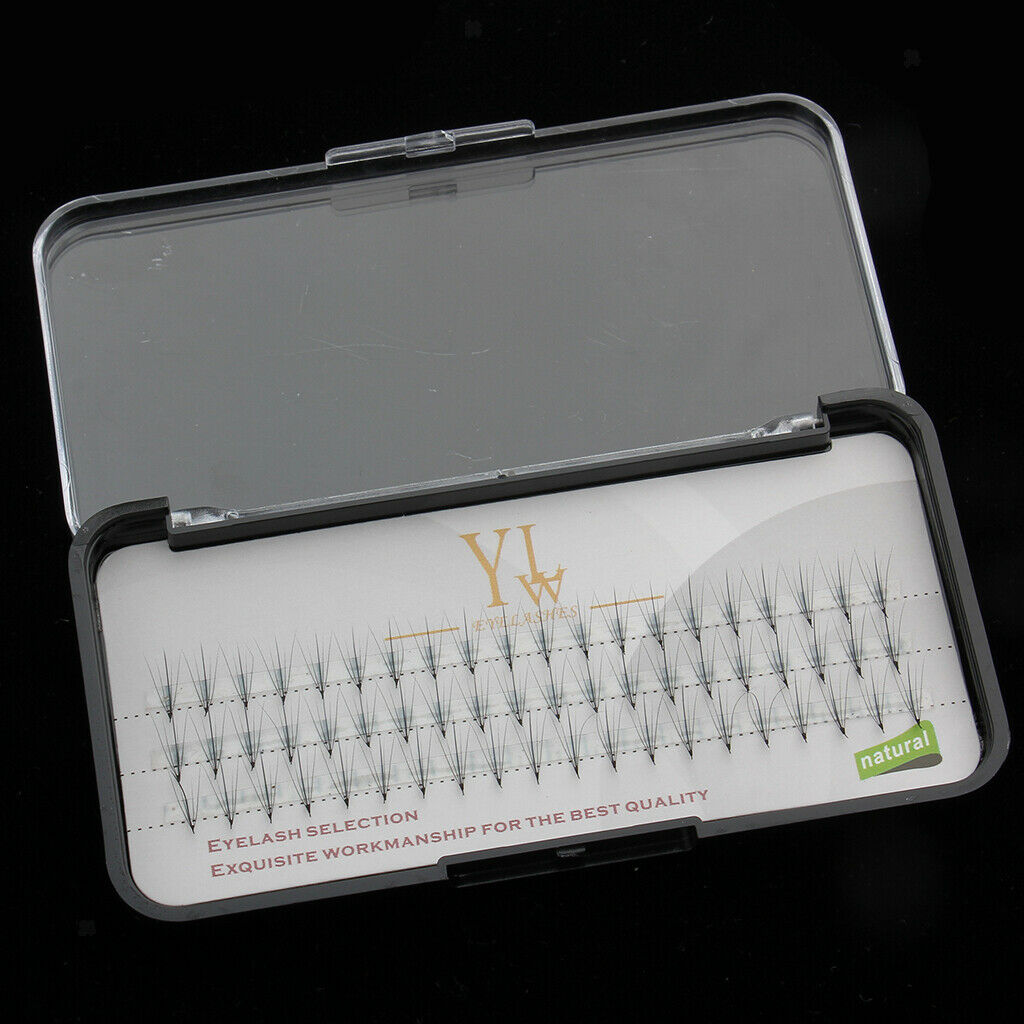 Natural Long Black Individual False Eyelashes Eye Lashes Extensions Makeup 9mm