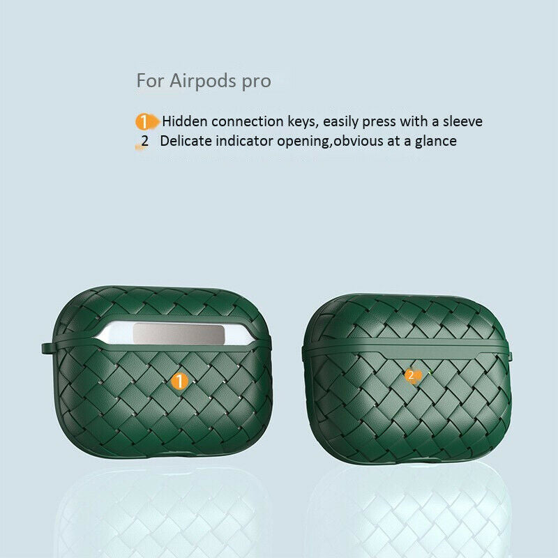 for AirPods Pro Earphone Leather Case TPU Silicone Protective Cases Anti FingeB7