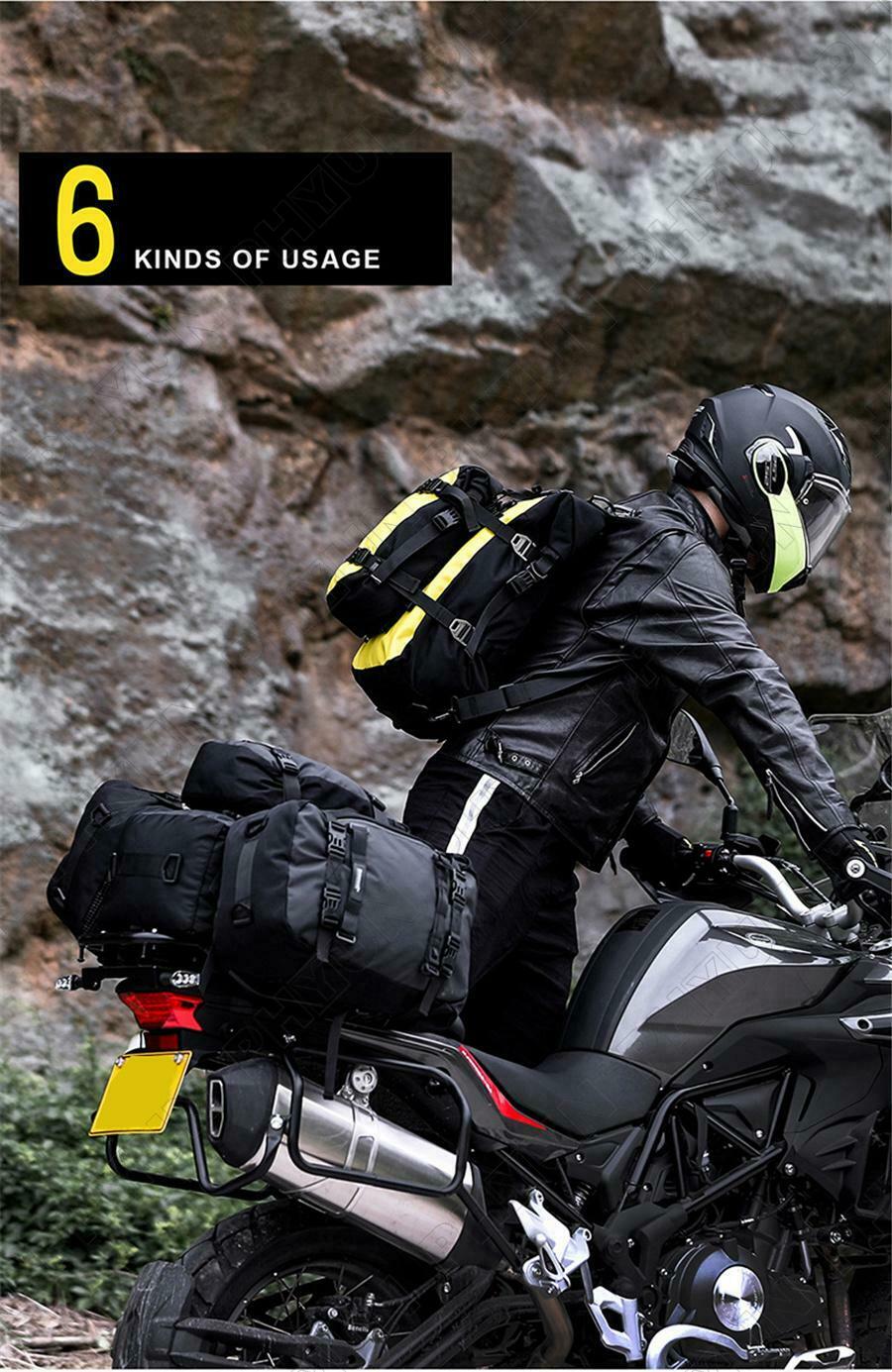 10L Motorcycle Scooter Tail Bag Top Case Bag w/ Straps Universal Waterproof