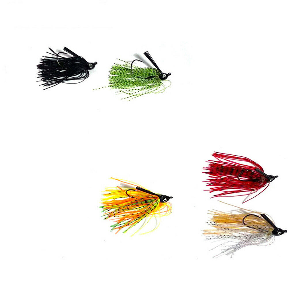 5 pcs Colorful Silicone Skirts Fishing Bait Lures Saltwater Lure 7g