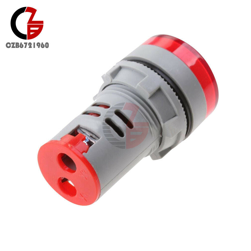22MM AC 60-500V Red LED Voltmeter Voltage Meter Indicator Pilot Light DIY 60Hz