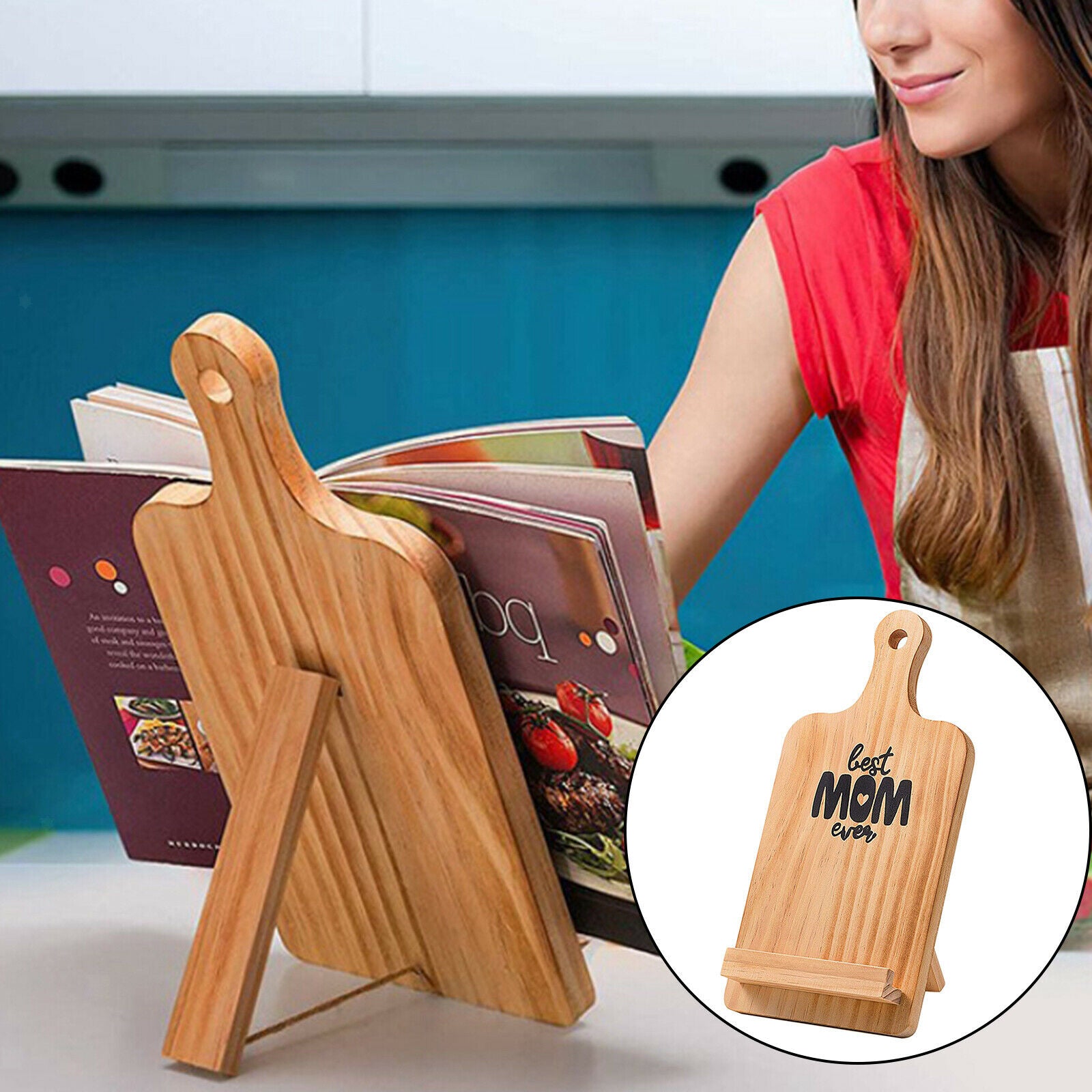 Cookbook Stand Foldable Recipe Holder Rack Kitchen Bookrest Reading Cooking
