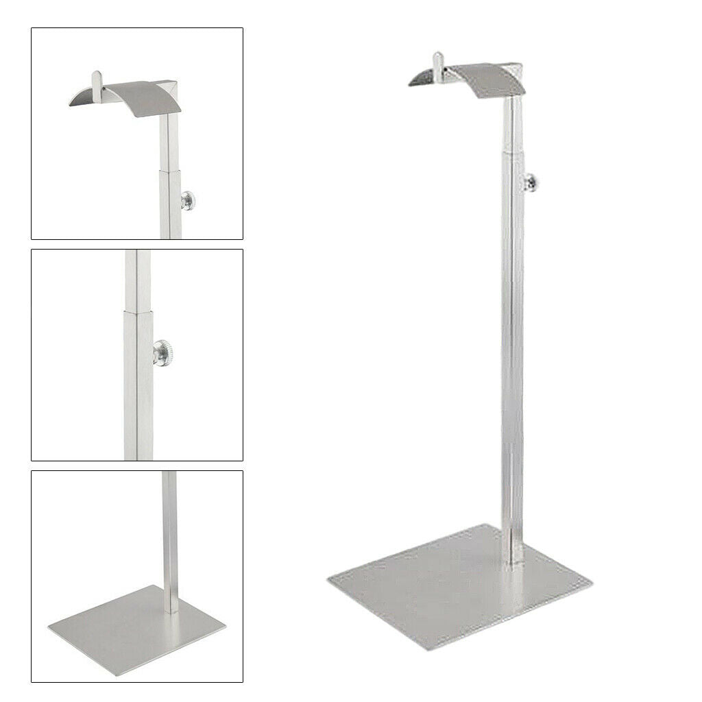 Countertop Stainless Metal Handbag Display Rack Single Side Adjustable