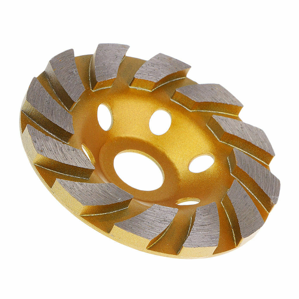 Heavy Duty 4" 100mm Concrete Turbo Diamond Grinding Cup Wheel Three Row Turbo