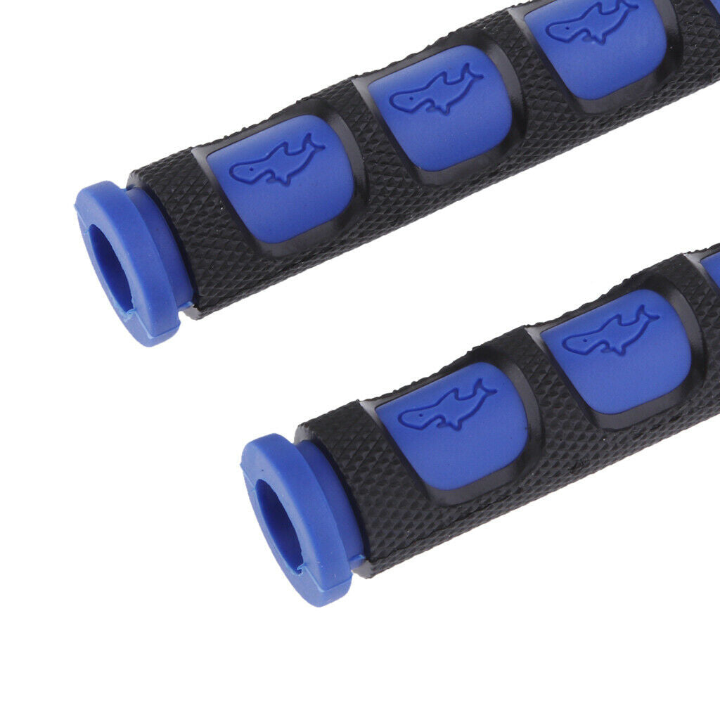 2 Pair Motorcycle Brake / Clutch Lever Sleeves Nonslip Hand Grips Blue+Red