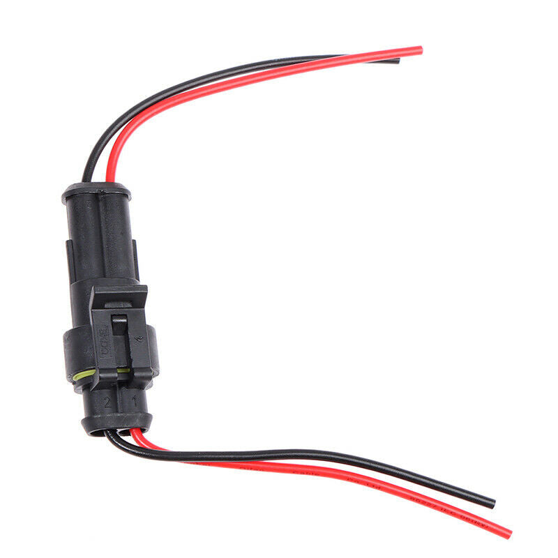Add 10cm wire to 2-pin male and female automobile waterproof connect.l8