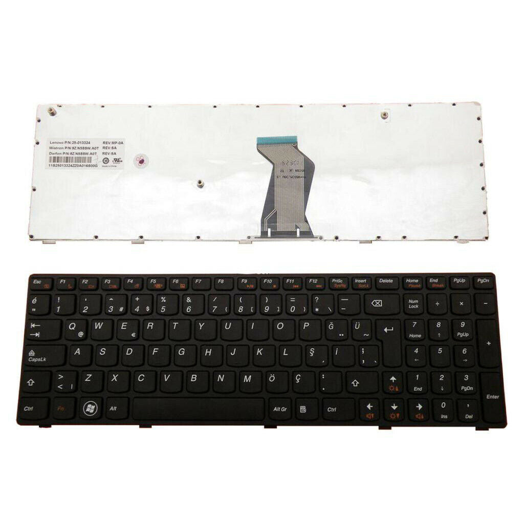 Replacement Keyboard Turkey for Lenovo B570 Z570 V570G b580 with Frame