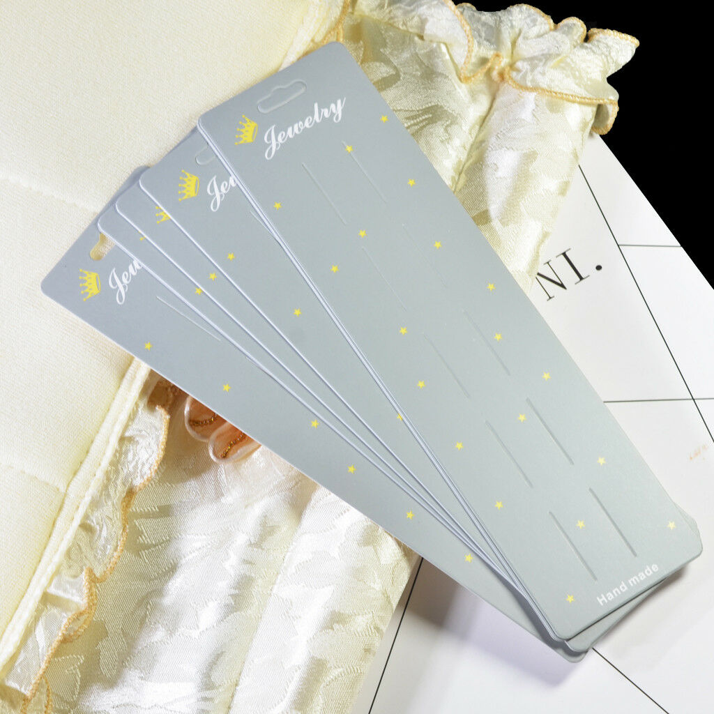 10 Jewelry Display Card Paper Hair Clip Cards for Hair Accessories 24x6.5 cm
