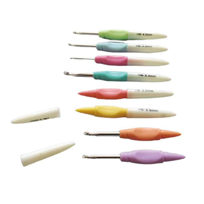 8Pcs/Set 2.5-6.0mm Crochet Hook Set Aluminum Ergonomic Crochet NeedlesBDAU