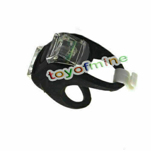 LED Bike Light Bicycle White Lamp Waterproof Head Tail Wheel Black Silicone