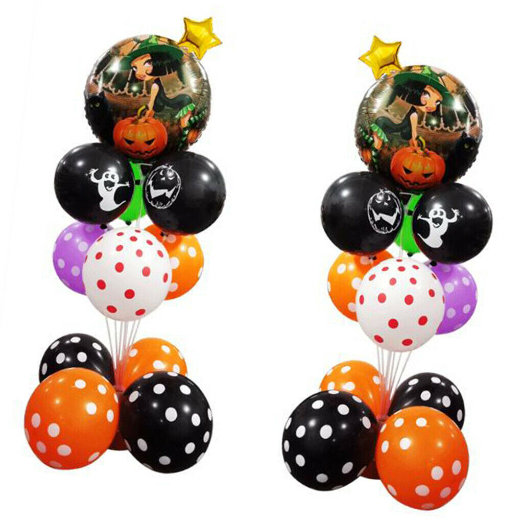 Halloween Latex Foil Balloon Party Decoration Photo Props Witch