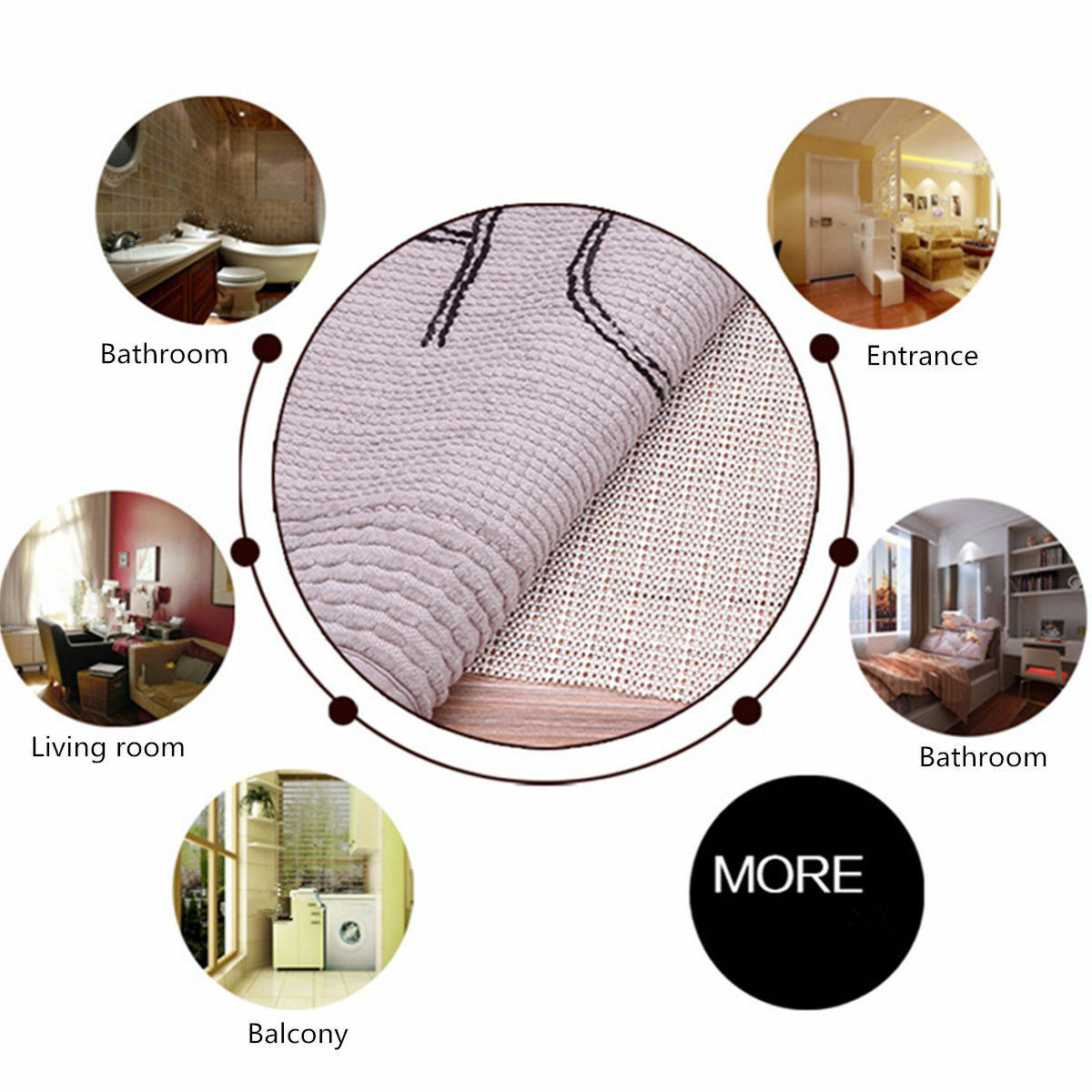 Anti-Slip Rug Carpet Mat Runner Anti Skid Home Room Bath Underlay 60x100cm