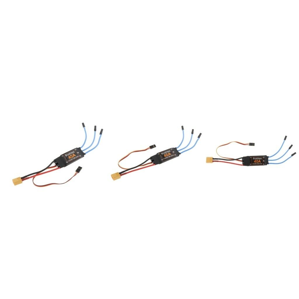 3pc 40A Brushless BEC XT60 Plug Durable RC Quad Airplanes Toys Accessories