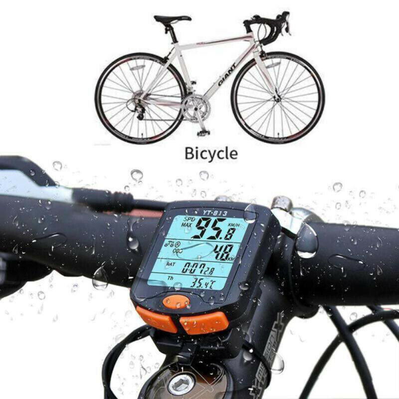 Bike Computer Wireless Motorcycle Bicycle LCD Odometer Speedometer w/ Back light