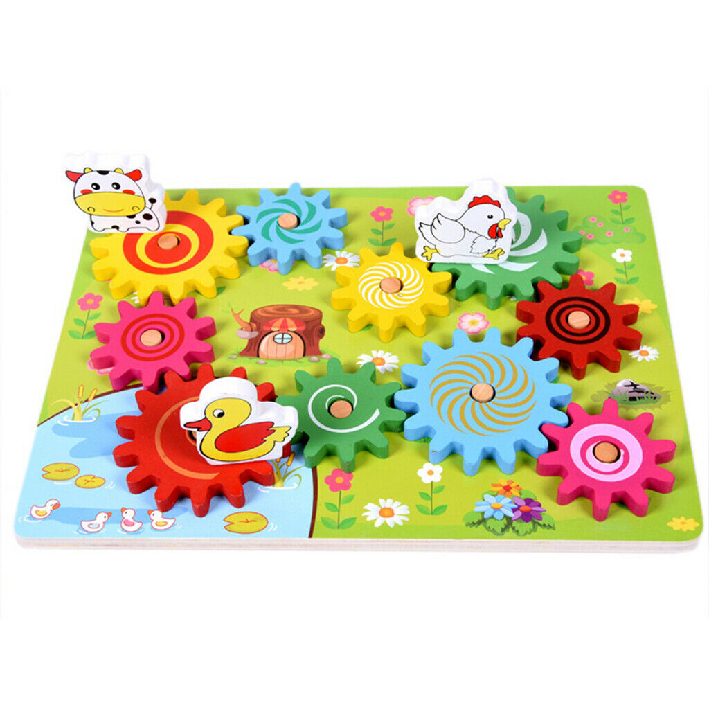 Wooden Gear Animals Assembled   Building Blocks Education Toys