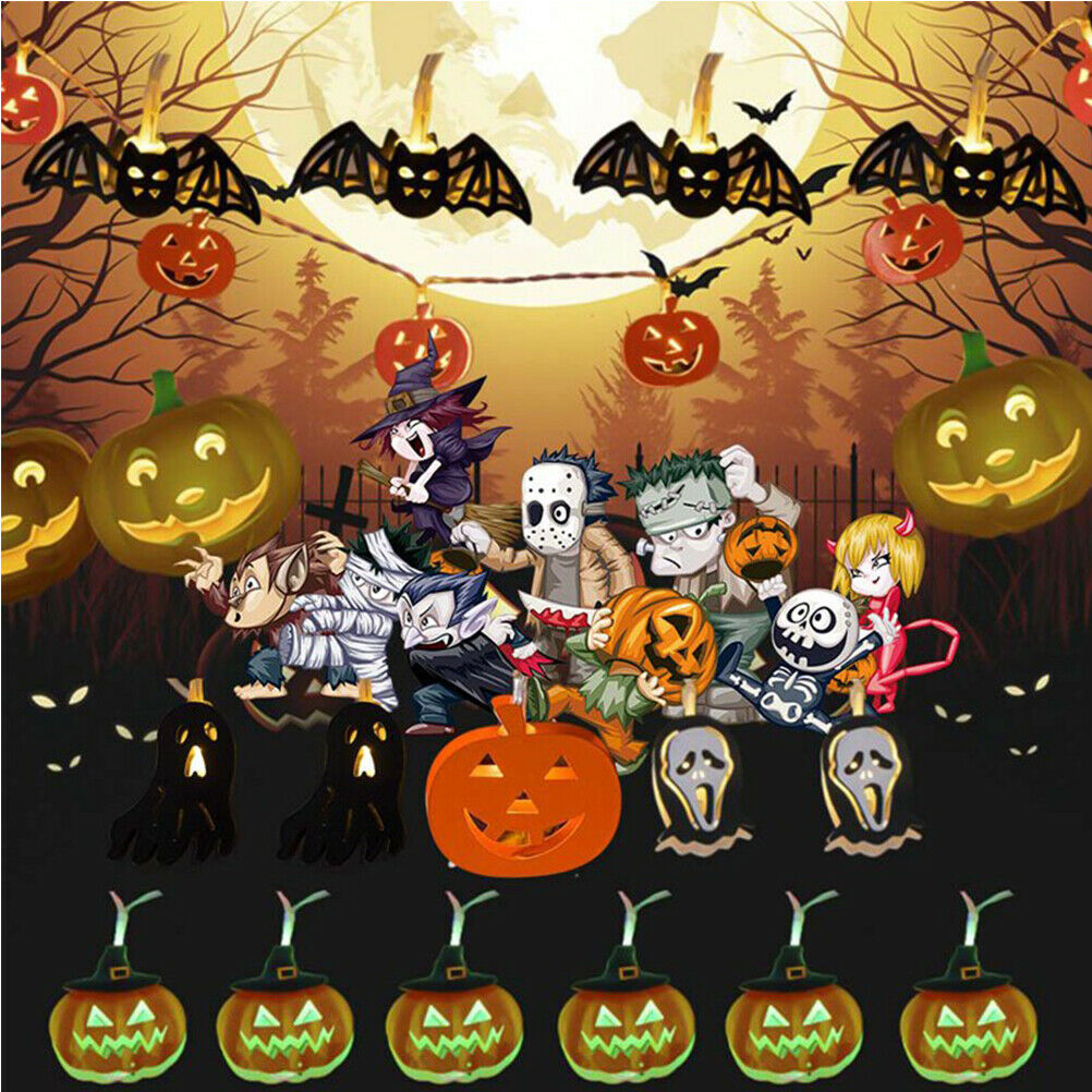 2M Halloween LED Lamps Decoration Light String 10 LED Bat Shaped Light Strap