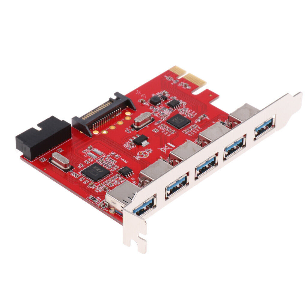 5 Ports PCI-E to USB 3.0 HUB   Expansion Card Adapter 5 Gbps Speed