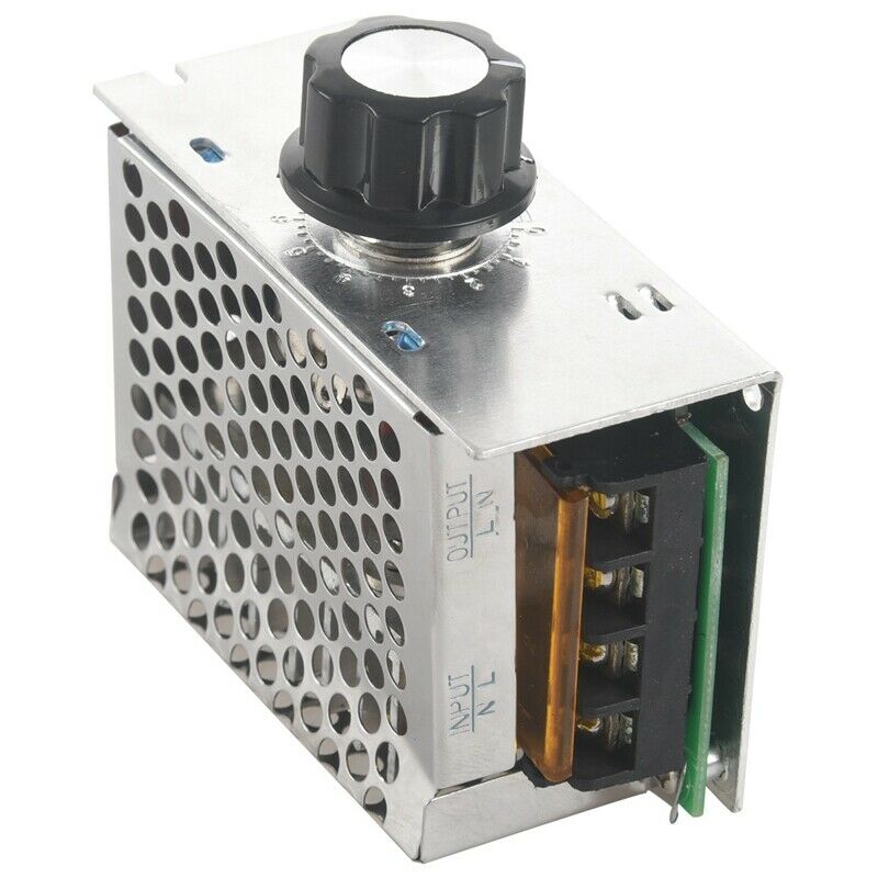 Voltage regulator Voltage Speed Controller SCR Dimmer + Shell AC 220V 4000W T1K5