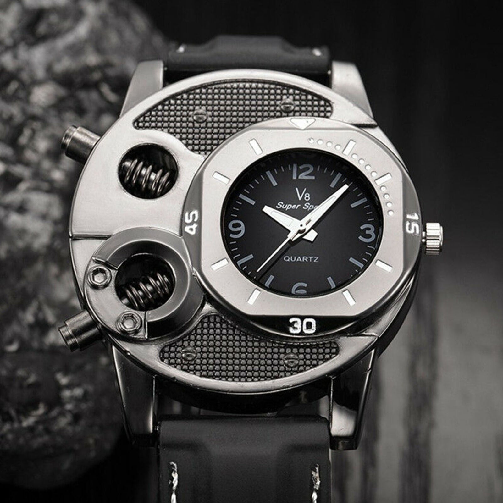 Men's Watch Luxury Stainless Steel Analog Quartz Sport Wrist Watches