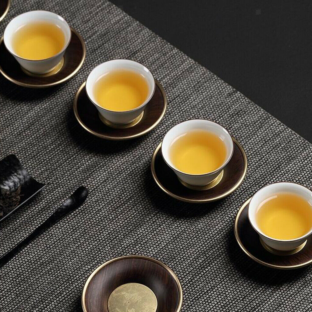 2 Pieces Wooden Handmade Teacup Mat For Coffee Mugs Housewarming Gifts
